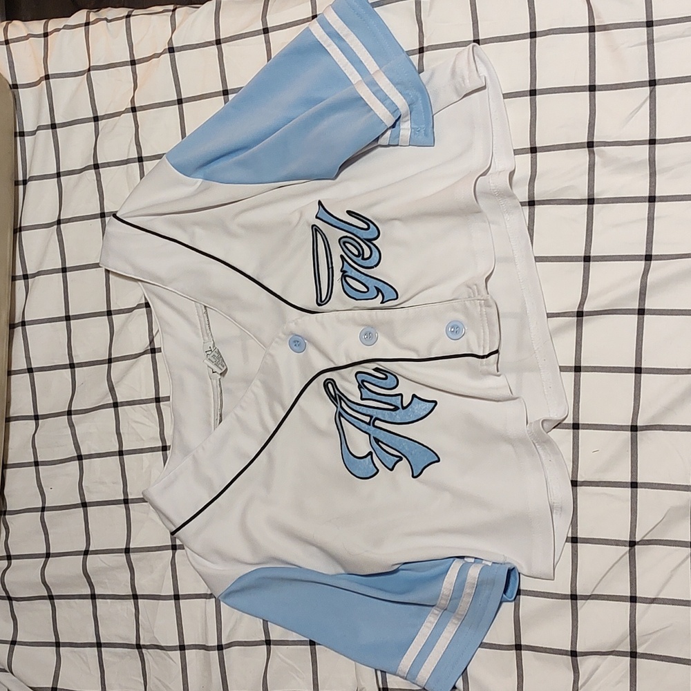 Angel baseball jersey crop top size xl worn once
